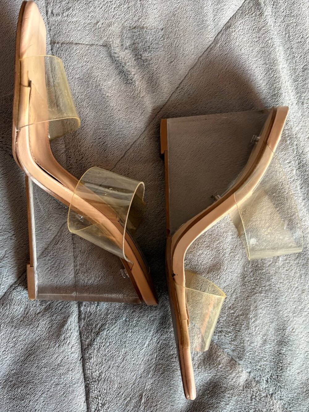 Steve Madden Clear Wedge Heels (Size 8)
